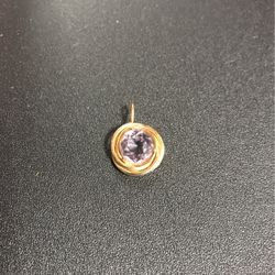 14 karat gold amethyst charm