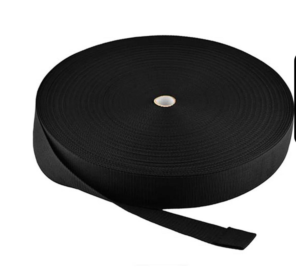 2” Black Polypropylene webbing roll