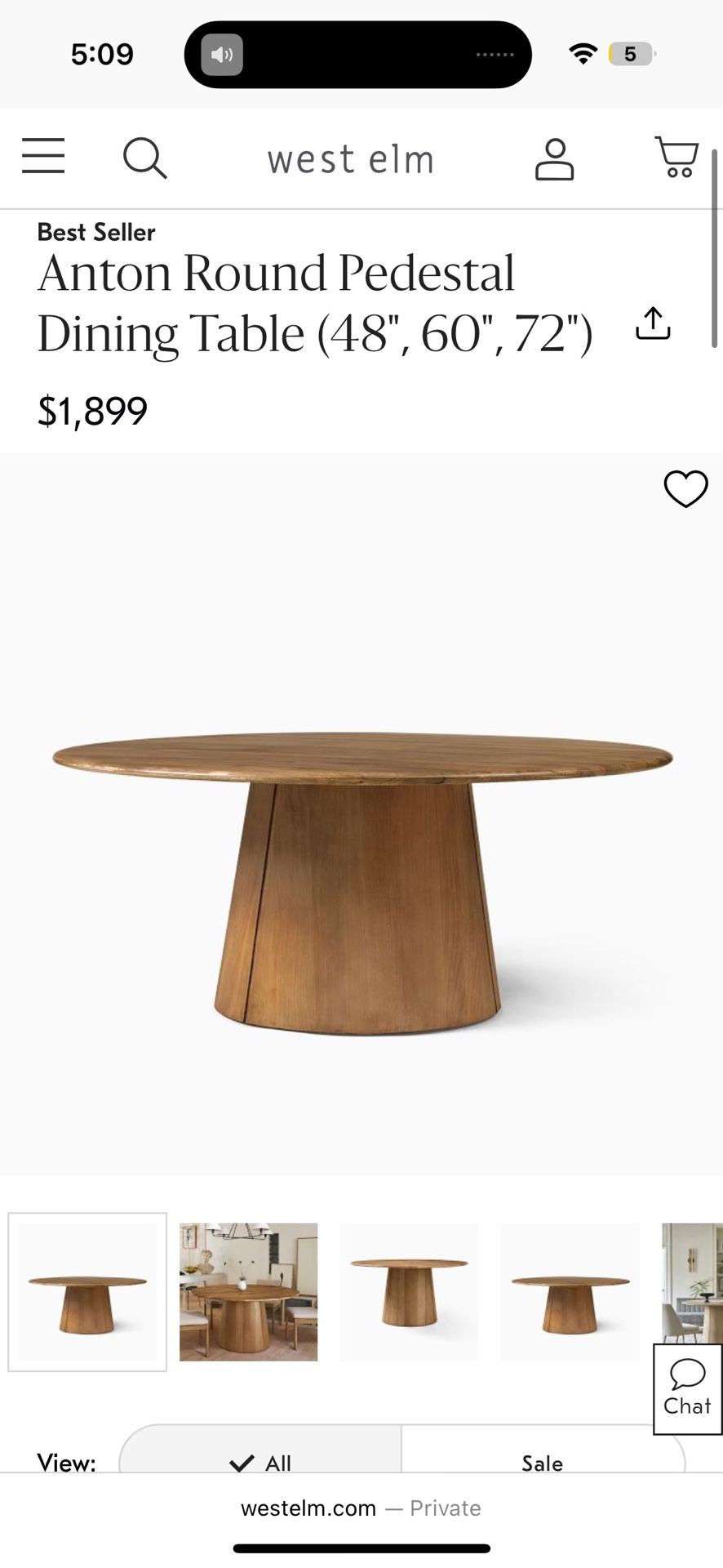 West Elm Midcentury Dinning Table