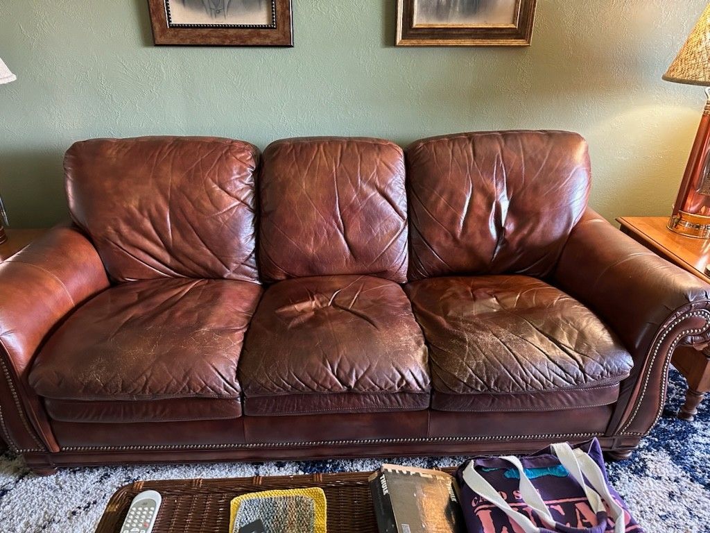 Used Leather Couch. 