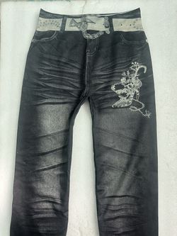 Woman's jean print street wear design leggings size small