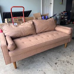 Aisha 70" Faux Leather Square Arm Loveseat
