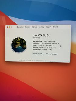 2015 Apple IMac 3.2i5 32gb 1tb Hard Drive