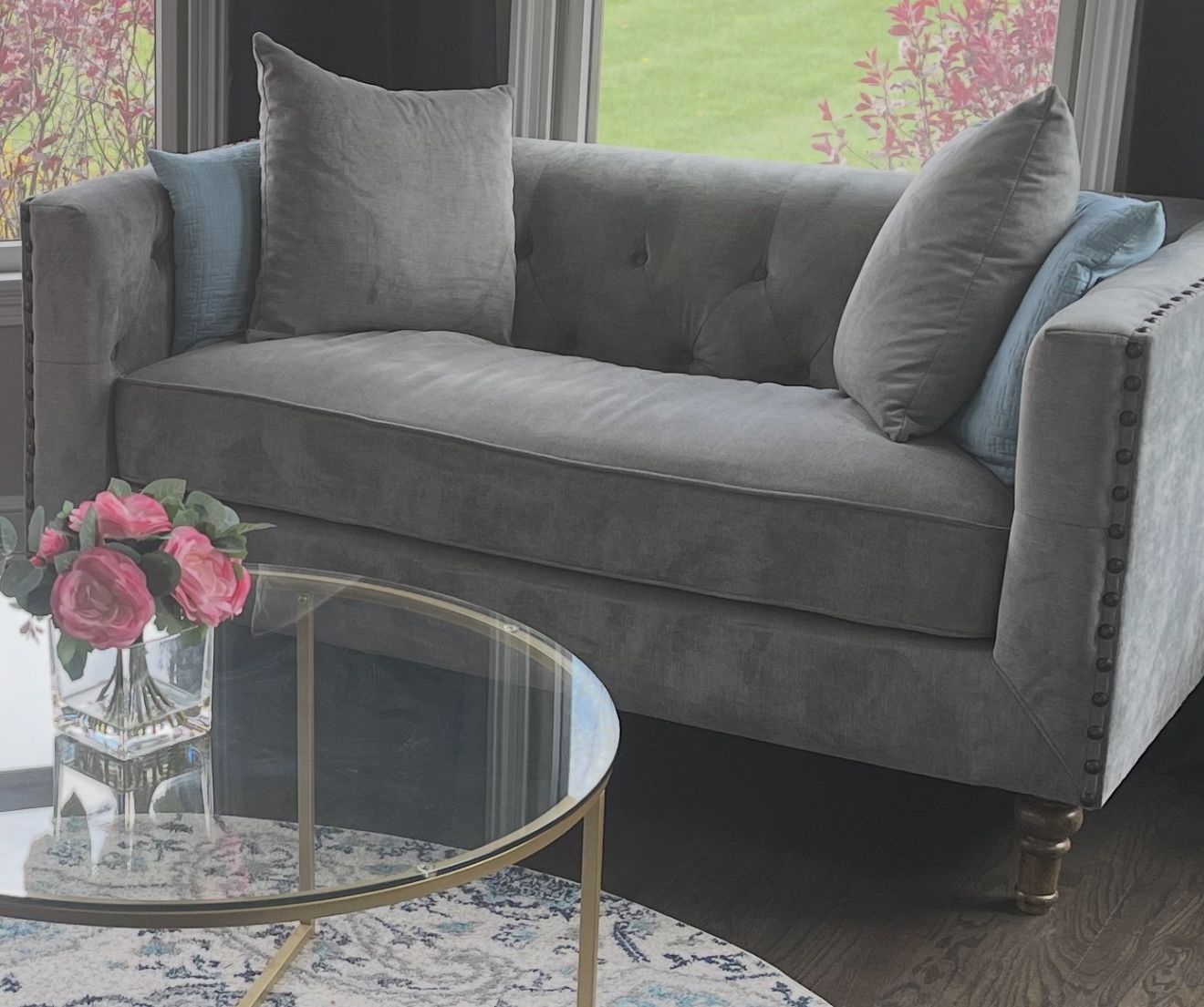 Gray Upholstered Couch