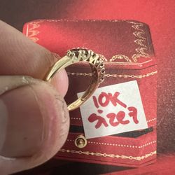 10K Solid Gold Wedding Ring Size 7