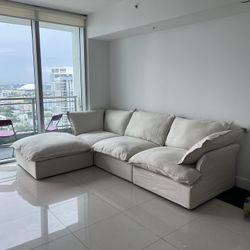 Beige Cloud Sectional (New In Boxes)