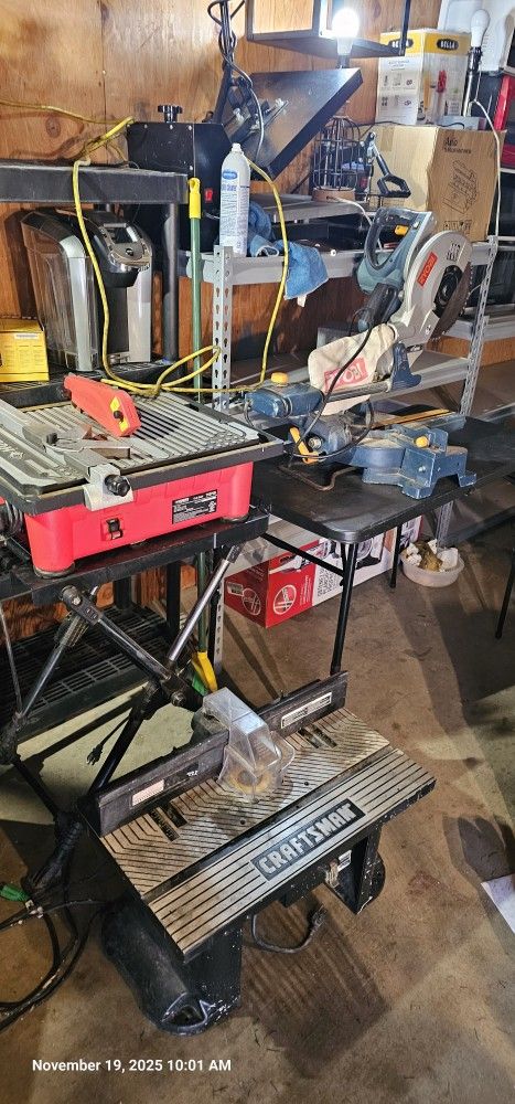 Tile Saw  Router  Mitter Saw  Air Compressor 