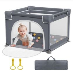 Small Baby Playpen with Mat – 36"x36" Safety Play Yard, Breathable Mesh !!!!