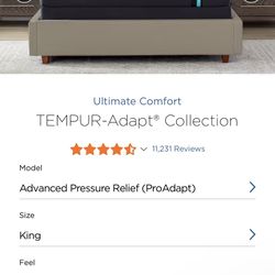 King Size Tempurpedic Mattress For Sale With Base