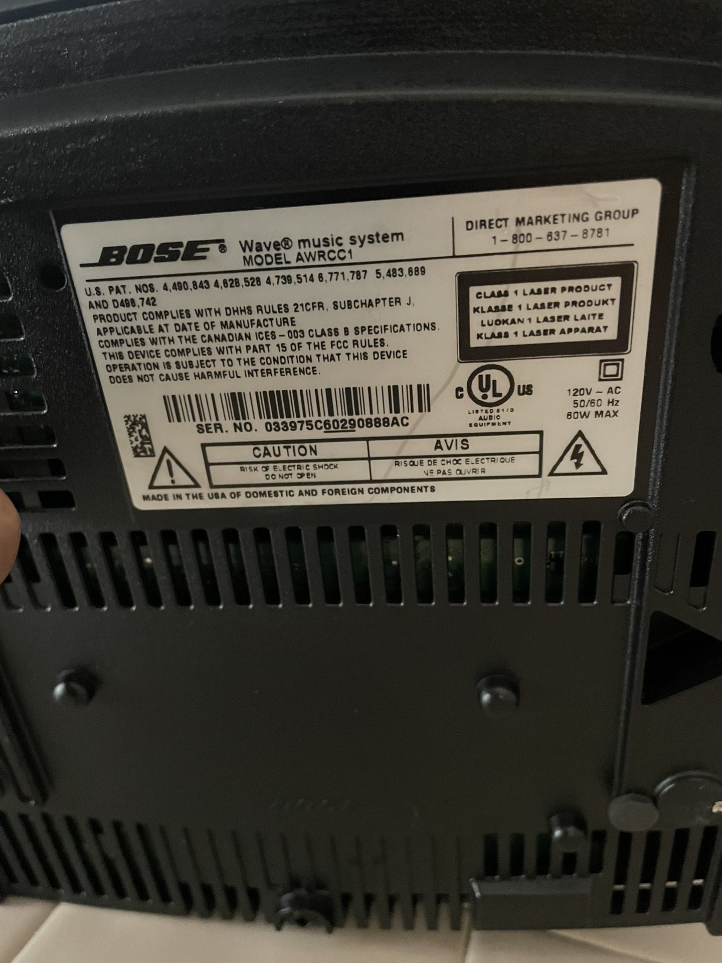 Bose wave music system with remote model awrcc1 for sale in peoria az
