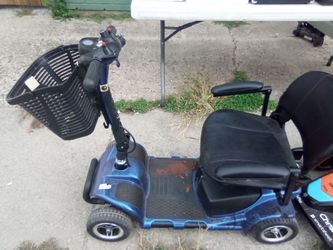Blue 4-Wheel Electric Mobility Scooter