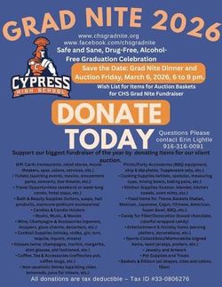 Cypress Grad Nite ticket sale