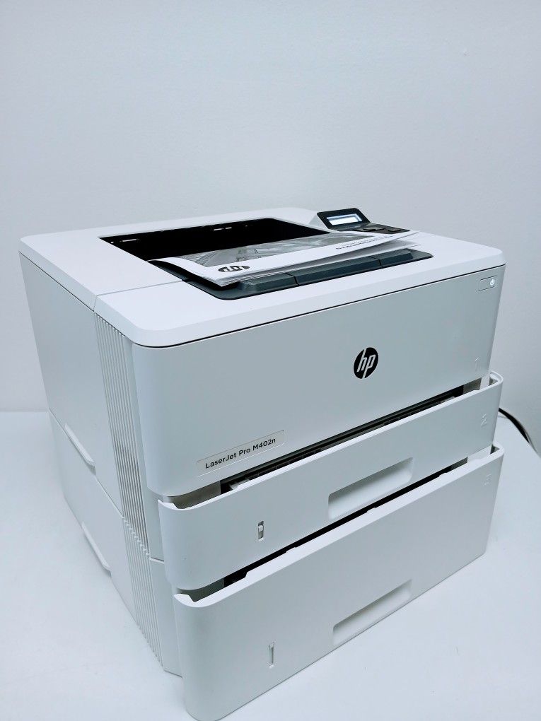 Laser Printer DUAL-TRAY || Hp LaserJet Pro M402dn || Prints Automatically Double-Sided || Speed Up To 40ppm || USB2.0 || Ethernet RJ-45 || Network ||