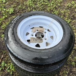 Trailer Tires 5.30-12 With Wheels 