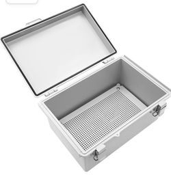 Kolerflo Junction Box Waterproof IP67 Electric Box with Hinged Cover Stainless Steel Latch,Mounting Plate,Wall Brackets for Projects (14.9"x11"x5.1")