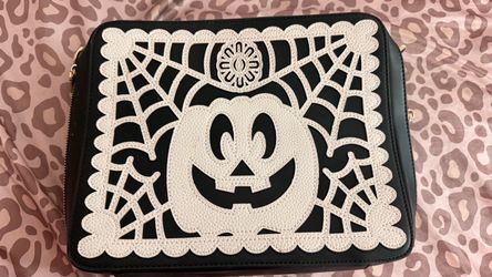Halloween love, paint and stitches purse