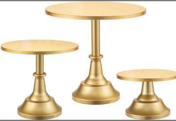 3 pcs gold cake stands/ cupcakes/ party wedding