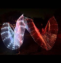 Angel wings with led lights