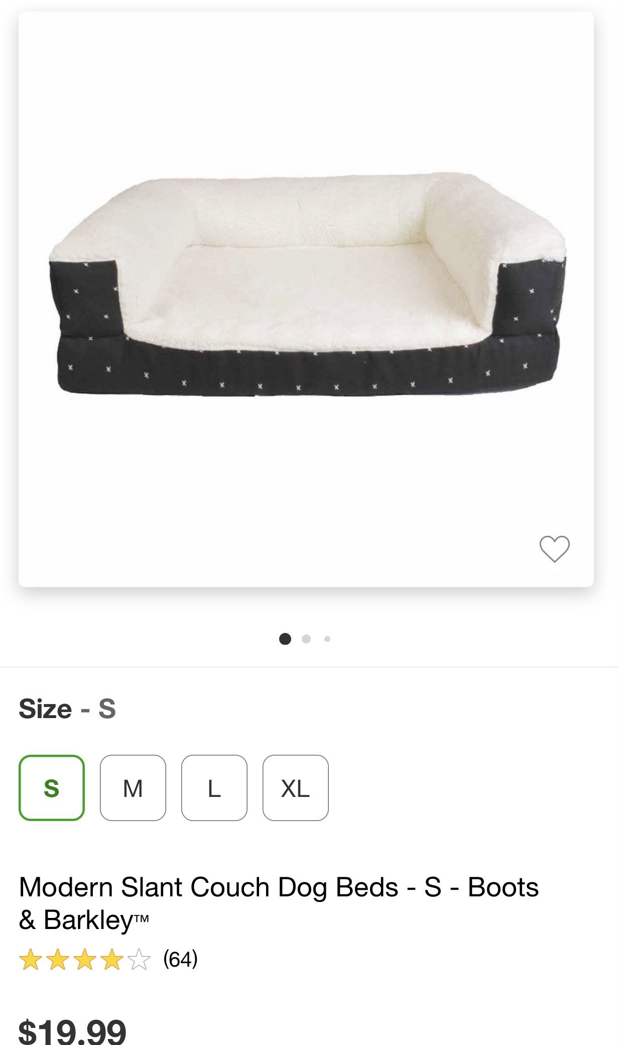 Modern Slant Couch Dog Bed -Small