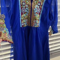 Girl Chafoon Blue Color Shirt 12,14 Size Small Size 