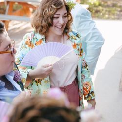 Wood And Paper Fans Wedding Tea Party Decorations