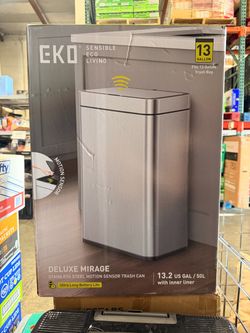 EKO Deluxe Mirage 13 Gallon Motion Sensor Trash Can Brand New in Box