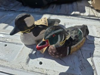 Northwest Artisan Guild Pair of New Male and Female Wood Ducks