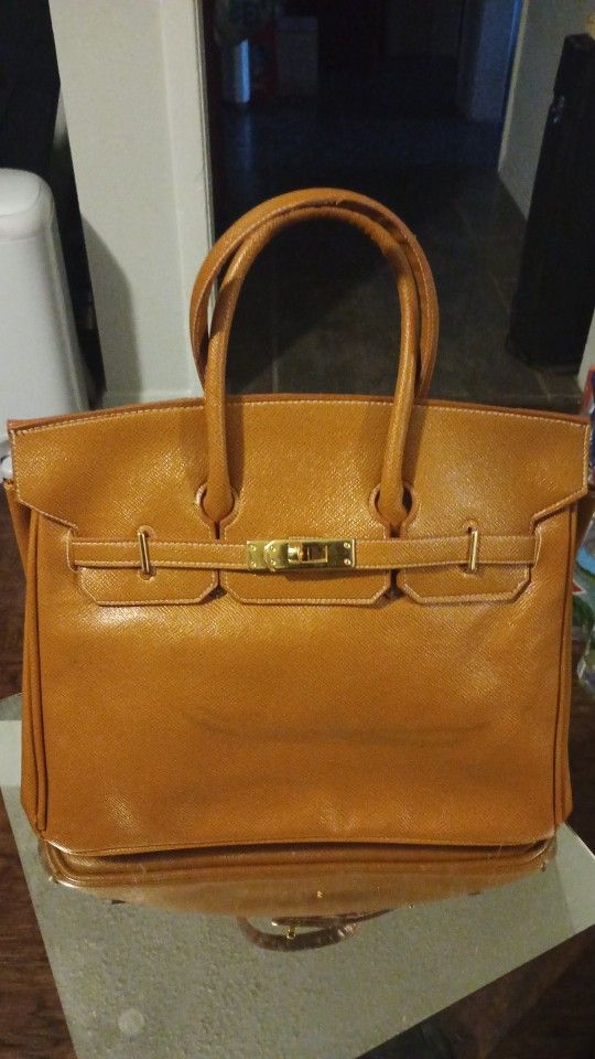 Mustard Yellow Faux Leather Handbag