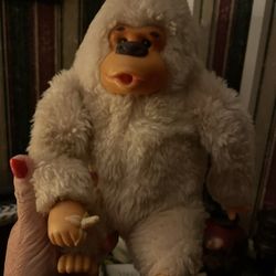 Very Old Child’s Toy White Gorilla 