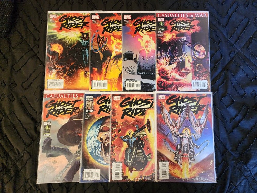 Ghost Rider Comic Book Lot of 8! Vintage. Marvel Comics. Keys. 2006.