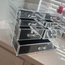 Clear Heavy Duty Makeup Organizer Vanity Case 