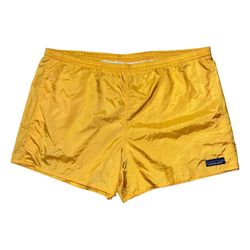 Vintage Patagonia Baggies Shorts Nylon Lined Swim Trunks Golden Yellow Sz Large