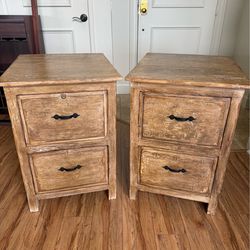 Rustic Wooden Nightstands
