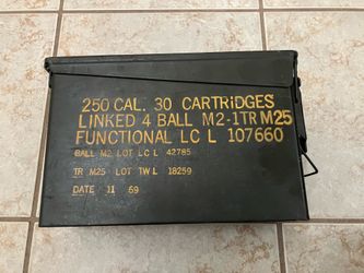 Vintage Army 1969 30 Cal  Can