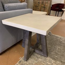 Concrete Top End Table