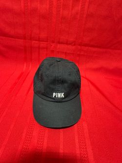 Victoria's Secret Pink Embroidered Logo Baseball Cap Hat Black