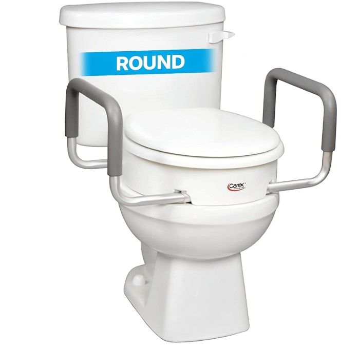 Carex Raised Toilet Seat w/ Arms A14