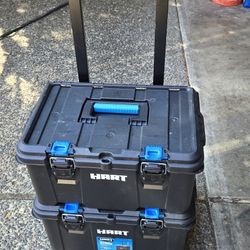 Hart Storage System And 2 Ryobi Saws