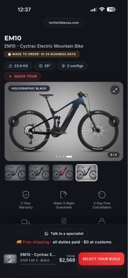 Cyctrac carbon fiber electric mtb