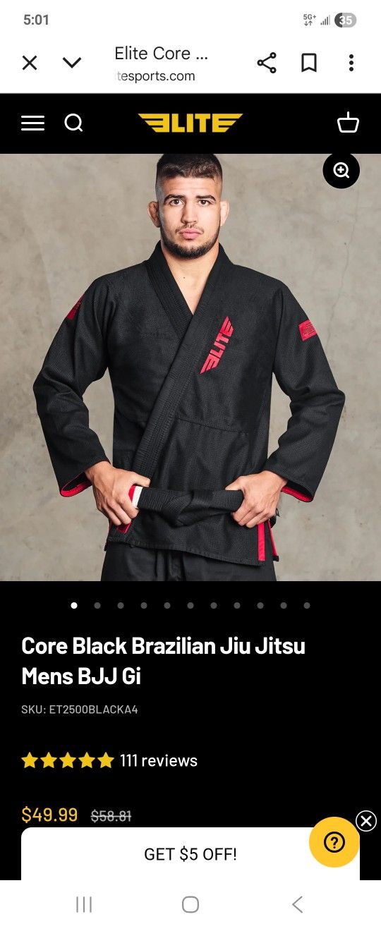 Elite Sports BJJ Top & Belts A4