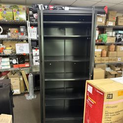 Garage Storage Cabinet with Wheels Black