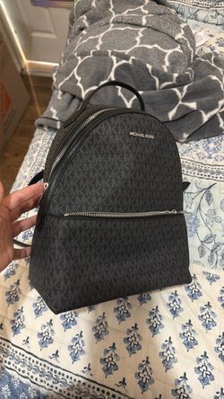 Michael Kors Black Signature Logo Backpack
