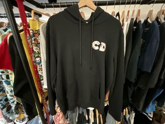Dior x Daniel Arsham SS20 Black Hoodie Floral CD Logo Graphic Designer Sweatshirt Size XL