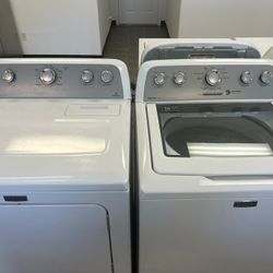 Maytag Top Glass Big Tub Washer And Electric Dryer 