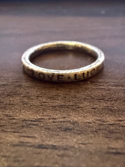 Vintage Lucky Brand Love Luck Engraved Ring