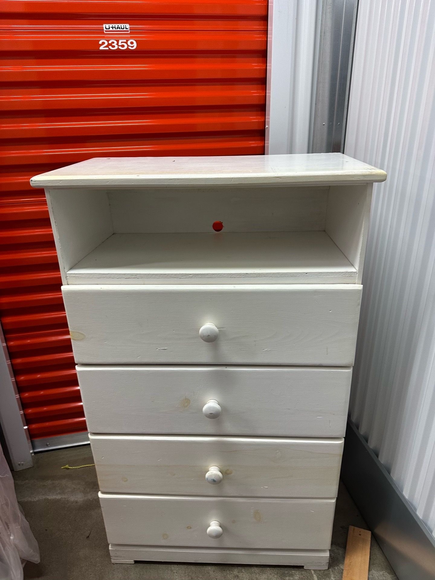 white Sauder Storybook 4-Drawer Bedroom Dresser
