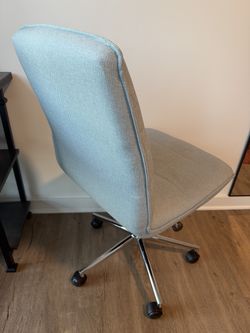 Grey rolling desk chair