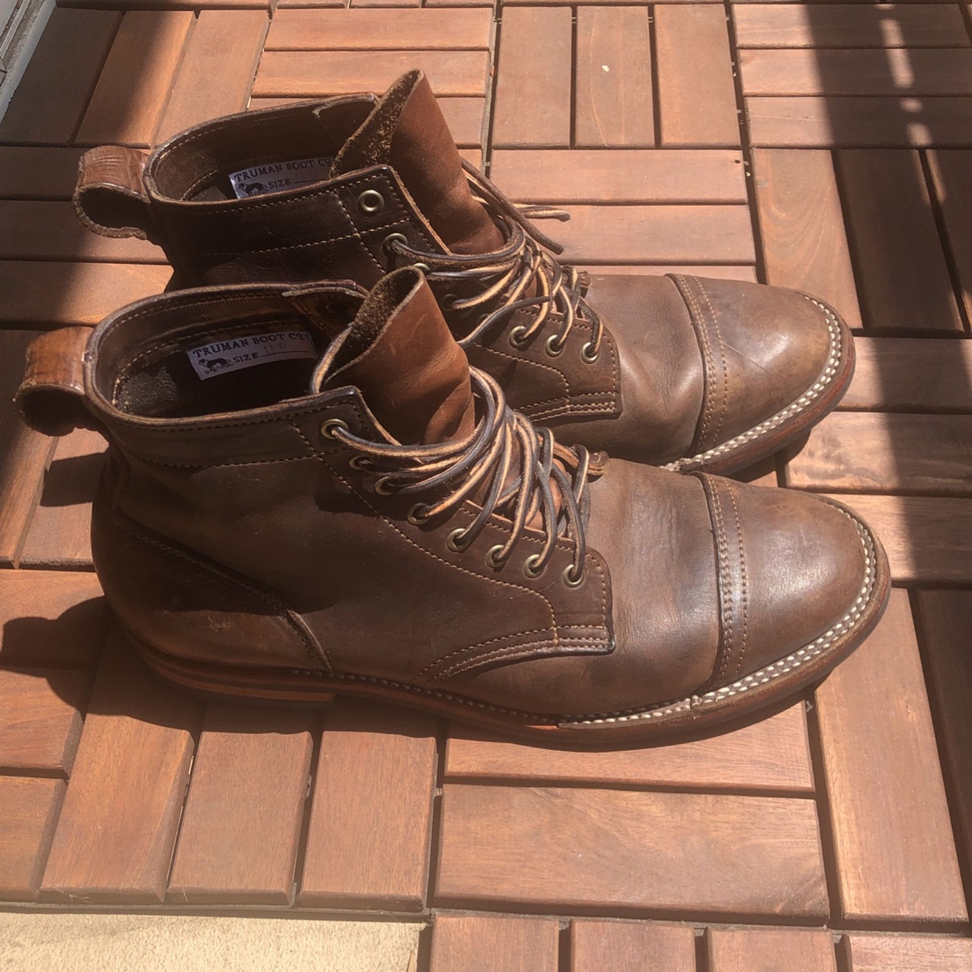 NOV 2024 Truman Boots Goodyear Welt Graphite Horse Rump With Box