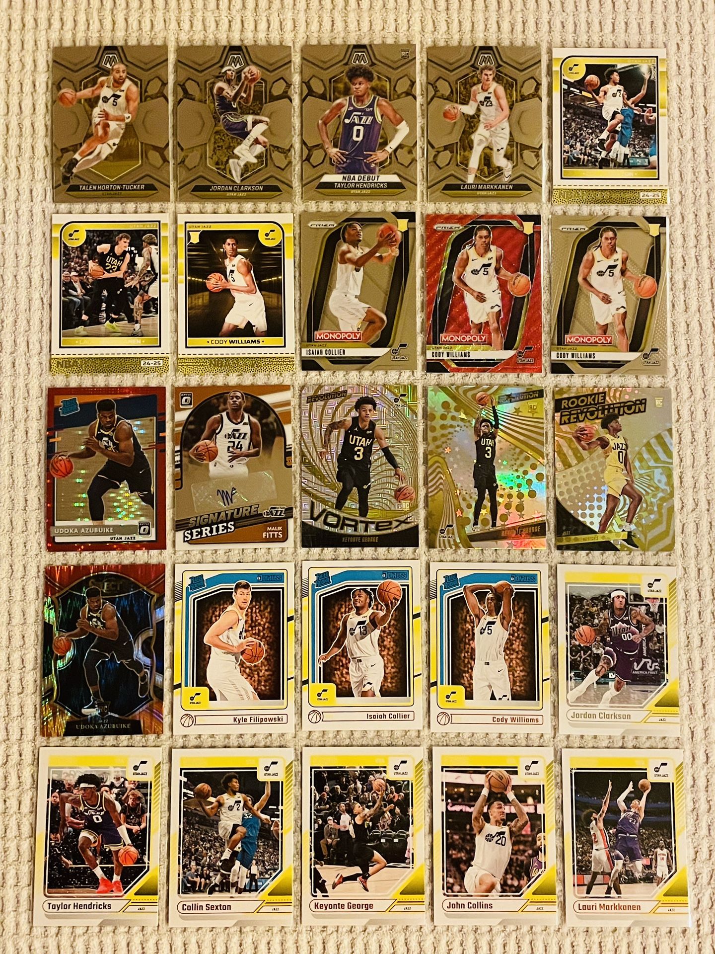 Utah Jazz 25 Card Basketball Lot! Rookies, Prizms, Parallels, Autos, Short Prints, Variations & More!