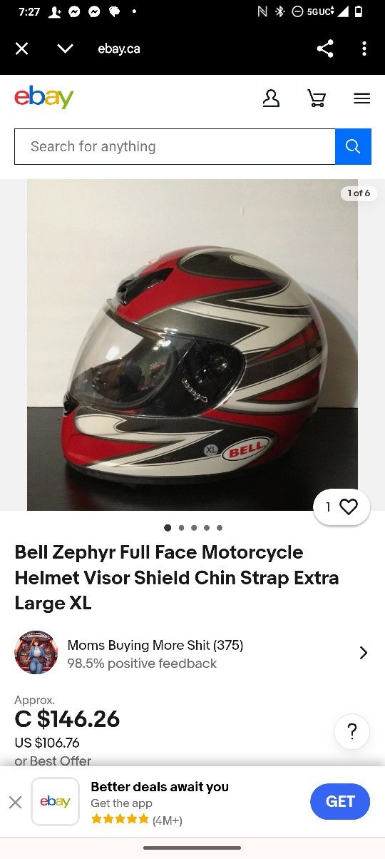 Bell Full Face Motorcycle Helmet